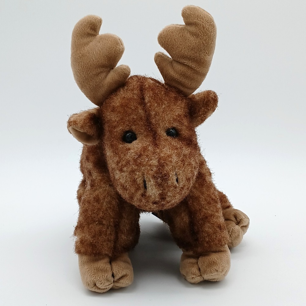 Bearington Moose Tracks Plush Moose Fur Purse Storage Pocket Vintage No Strap
